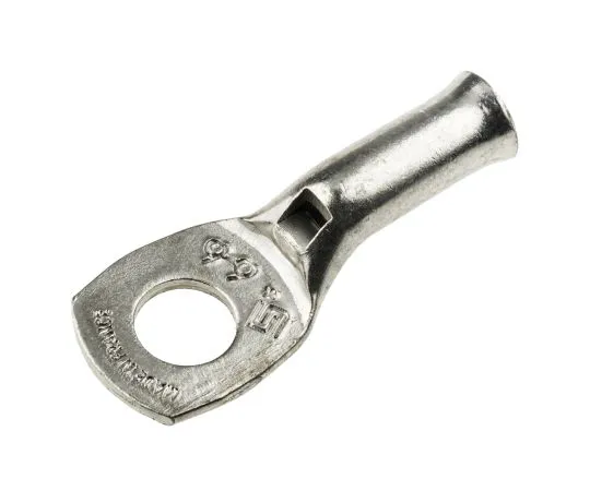 63-4759-89　TE Connectivity XCT Series Uninsulated Tubular Ring Terminal, 6mm Stud Size, 6mm² to 6mm² Wire Size　710032-4