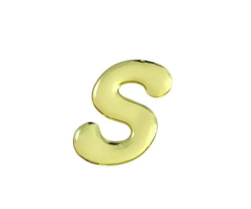 61-7427-11　Gold Metal Characters S 35mm x 1mm　GM35-S