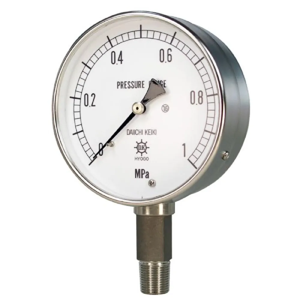 68-0831-72　UST All Stainless Steel Pressure Gauge 0.05MPA 60 φR 1/4　UST-ATR14-60X0.05MPA