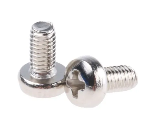 63-4816-50　RS, M3 Pan Head, 6mm Brass Cross Nickel Plated0.5　483-0091