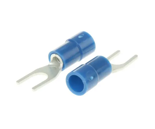 63-4891-25　RS PRO Insulated Crimp Spade Connector, 1.5mm² to 2.5mm², 16AWG to 14AWG, M4 Stud Size Vinyl, Blue　613-9435