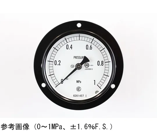 65-4274-19　Normal Pressure Gauge (Φ75) Embedded D Frame (Mounting Hole) 0.06 MPa　AC15-221
