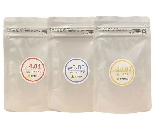 64-8003-76　pH Standard Solution 3-Piece Set ( 35 mL ) pH 4.01/6.86/10.01 1 Each bag