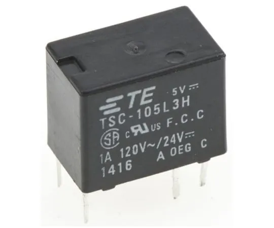 63-4831-56　TE ConnectivityTSC SPDT Non-Latching Relay PCB Mount, 5V dc Coil, 1A　TSC-105L3H000