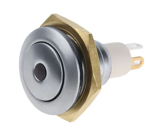 63-4761-08　ITW Single Pole Single Throw (SPST) Momentary Red LED Miniature Push Button Switch, 12.15 (Dia.)mm, Panel Mount　57-112R