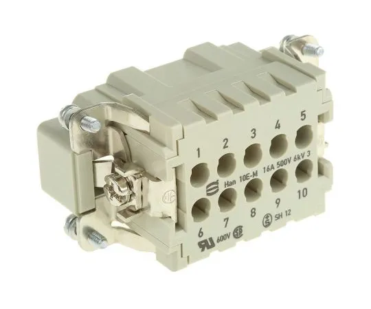 63-4774-26　Han E Series size 16 A Connector Insert, Male, 10 Way, 16A, 500 V　9330102602
