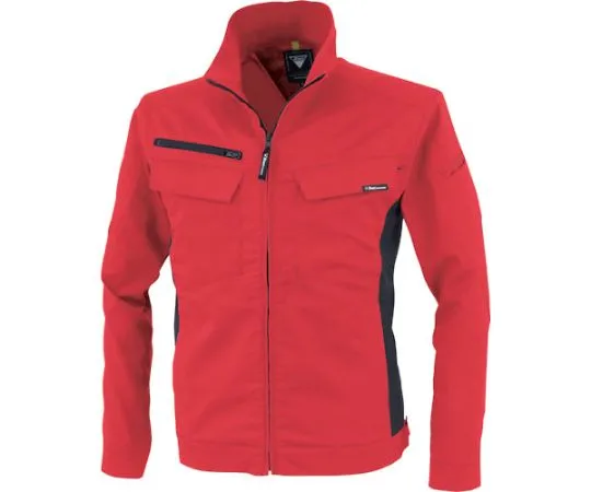 65-8353-90　Cotton Lined Stretch Long Sleeve Blouson Red 3L　1514-71-3L