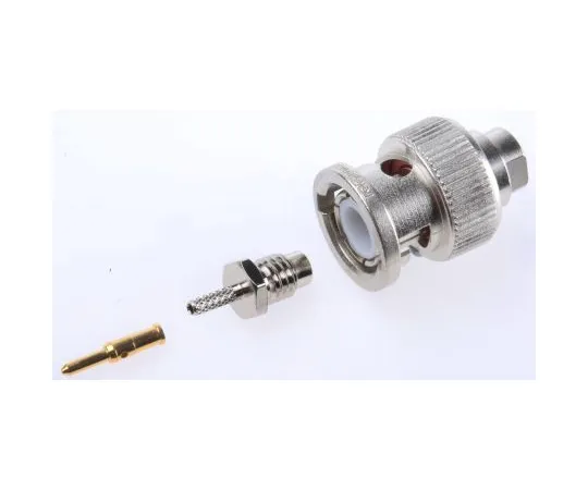 63-4754-52　Telegartner Straight 50Ω Cable Mount BNC Connector, Plug, Nickel, Crimp Termination, RG178 B/U　J01000B0018