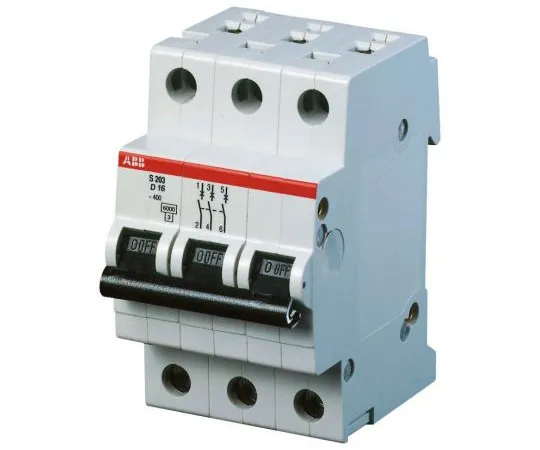 63-4858-52　ABB System M Pro S200 MCB Mini Circuit Breaker 3P, 50 A, 6 kA, Curve D　S203-D50