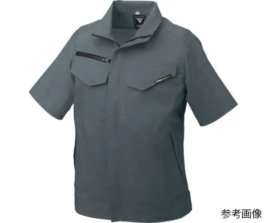 65-8386-48　Ladies Short Sleeve Blouson Charcoal Gray Size 11　1700-25-11