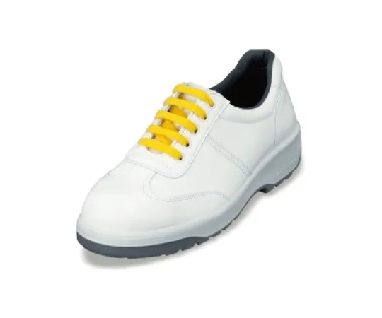 64-6536-69　Urethane 2-Layer Synthetic Leather Sneakers (Electrostatic Shoelaces) White 23.5 cm　ANAS3051B