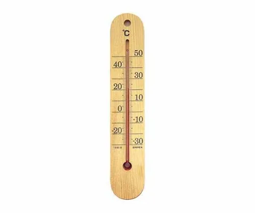 61-6865-42　Wooden Thermometer 270 x 48 x 10mm 80G/(About) 100G (Blister Pack)　TG-6671