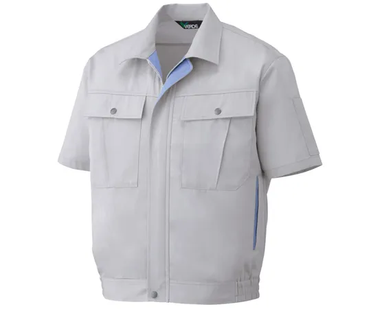 65-1275-97　Work Clothes, Male/Female Pair Short Sleeve Blouson Silver Gray SS GS561-UE-SS　GS561-UE-SS