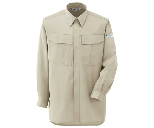 65-1295-43　Work Clothes, Eco Antistatic Male/Female Pair Long Sleeve Shirt Beige SS RCS2590-UE-SS　RCS2590-UE-SS