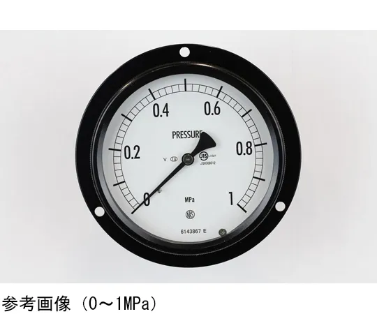 65-4305-11-20　Sealed Pressure Gauge (100Φ) Embedded D Frame (Mounting Hole) with 0.4 MPa Inspection Certificate for Vibration Resistance　BE15-231