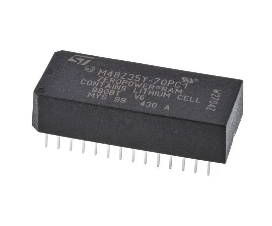 63-4759-24　STMicroelectronics M48Z35Y-70PC1 NVRAM, 256kbit, 70ns, 5V 28-Pin PCDIP　M48Z35Y-70PC1