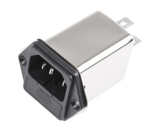 63-4798-87　Male IEC/EN 60939 IEC Filter Panel Mount 5 x 20mm,Faston,Rated At 6A,250 V ac Operating Frequency 0 → 400Hz　FN9260B-6-06