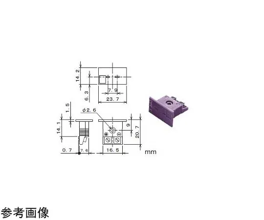 65-3532-30　Thermocouple Connector ANP Plug Thermocouple Type: E Type Shape: P Material: Nylon　ANP-E-P-L