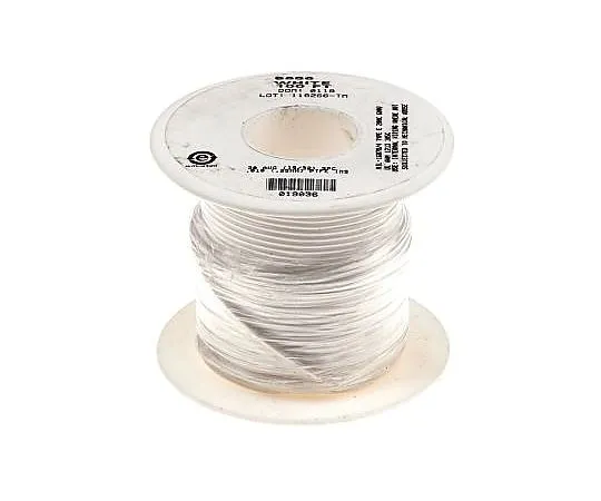 63-4716-37　Alpha Wire White PTFE Equipment Wire UL1213, 0.05 mm², 600 V 30 AWG, 30m　5851 WH005