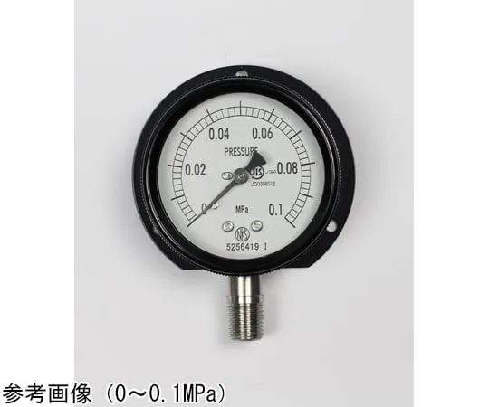 65-4293-48-20　Sealed Pressure Gauge (60Φ) Vertical B Frame with 0.1 MPa Inspection Certificate　BA10-273