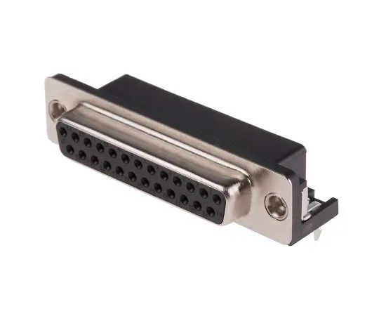 63-4742-12　RS 25 Way Right Angle Through Hole PCB D-sub Connector Socket, 2.77mm Pitch, with 4-40 UNC, Threaded Insert　239-5906