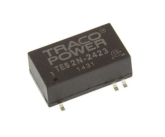 63-4841-09　TRACOPOWER TES 2N 2W Isolated DC-DC Converter Surface Mount, Voltage in 18 → 36 V dc, Voltage out ±15V dc　TES 2N-2423