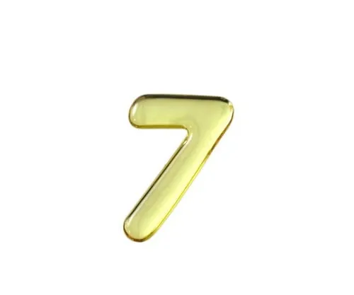 61-7426-88　Gold Metal Characters 7 35mm x 1mm　GM35-7