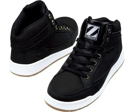 64-0988-30　Safety Shoes Middle Cut Black 25.0 cm　S5163