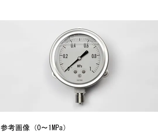 65-4322-15-20　Pressure Gauge with Glycerin (100Φ) with 0.4 MPa Inspection Certificate　GV42-243