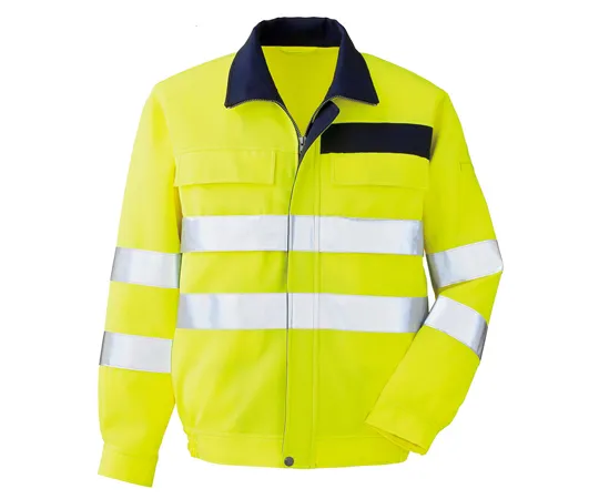 65-1280-42　Work Clothes, JIS Standard, High Visibility Blouson Yellow S VES2324-UE-S　VES2324-UE-S