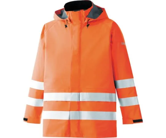 67-3137-07　Work Wear Rain Verde N Gore-Tex High Visibility Type Coat Fluorescent Orange S　RAINVERDE-N-OR-UE-S