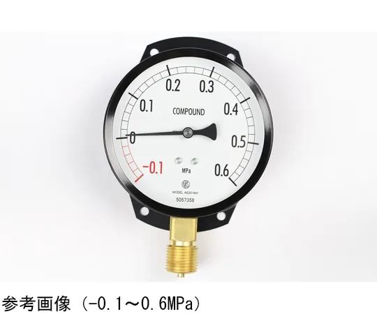 65-4289-63-20　Normal Pressure Gauge (Φ100) Vertical C Frame - With 0.1~0.2 MPa Inspection Certificate　AE20-841