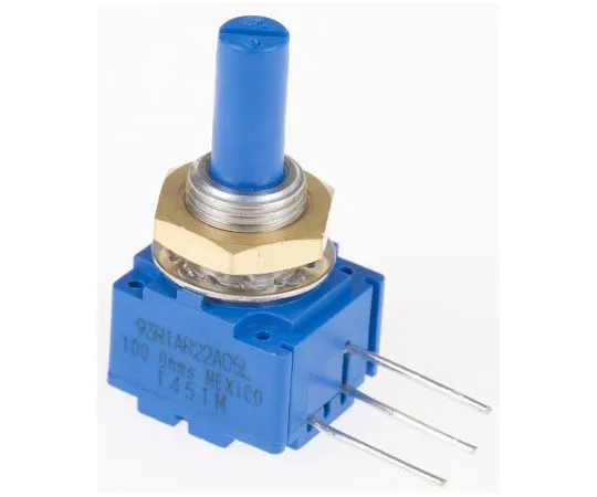 63-4853-03　Bourns 1 Gang Rotary Cermet Potentiometer with a 6 mm Dia. Shaft, 100Ω, ±10%, 2W, Linear 93R1A-R22-A05L　93R1A-R22-A05L