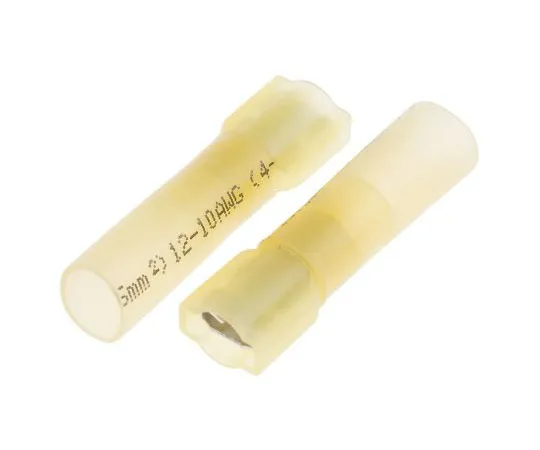 63-4681-37　RS Pro Yellow Insulated Crimp Receptacle, 6.35 x 0.8mm, 4mm² to 6mm², 12AWG to 10AWG　125-1976