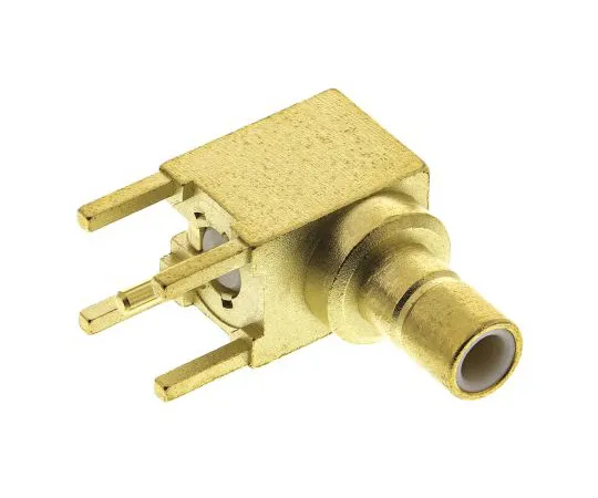 63-4755-48　Radiall Right Angle Through Hole Standard SMB Connector, 50Ω Impedance, Solder Termination, Coaxial cable type　R114665000W