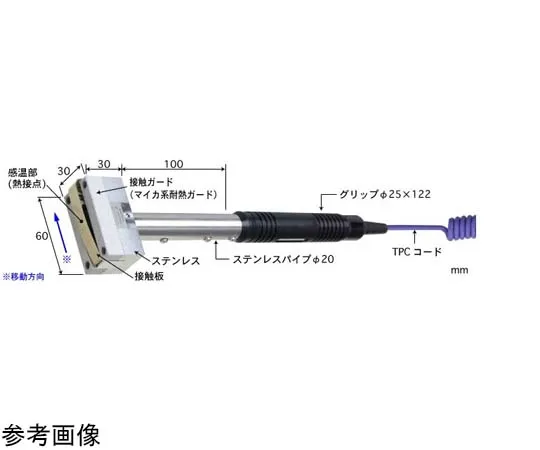 65-3535-10　［Out of stock］Temperature Sensor for High Performance Moving Surfaces Contact Support Type SX Series with ISO Documents -50~600°C Straight E Type　SX-581E-01-1-TPC1-ASP