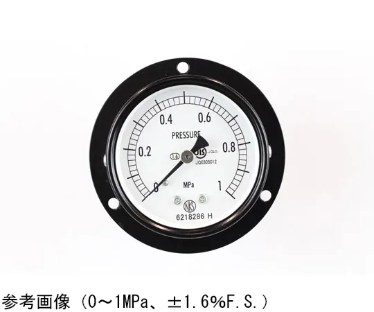 65-4271-85　Normal Pressure Gauge (Φ60) Embedded D Frame (Mounting Hole) 0.16 MPa　AA15-221