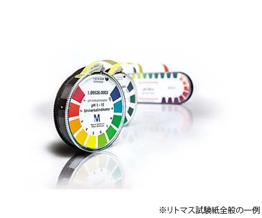 61-0307-25　Litmus Paper for pH Test Blue Role Type (4.8m), with Color Scale Reag. pH Eur 109486 3Rolls　1.09486.0003