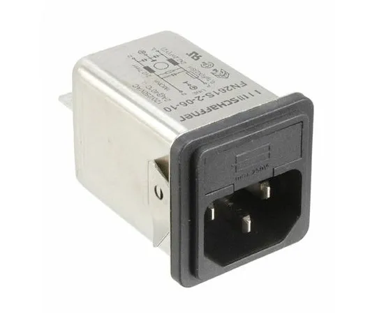 63-4803-29　Male IEC/EN 60939 IEC Filter Snap-In,Faston,Rated At 2A,250 V ac Operating Frequency 0 → 400Hz　FN261S-2-06-10