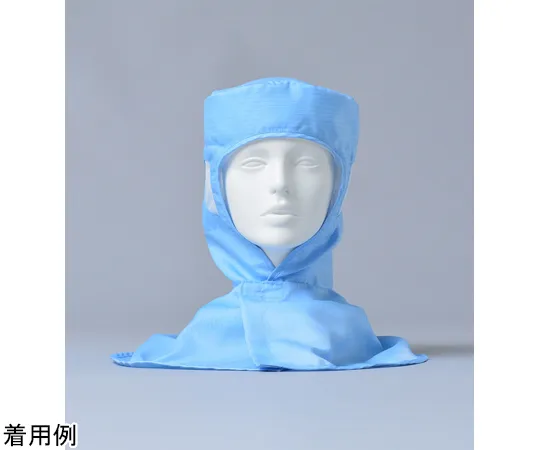 68-6589-90　Hair Net Integrated Hood Blue M　3K2459-BM