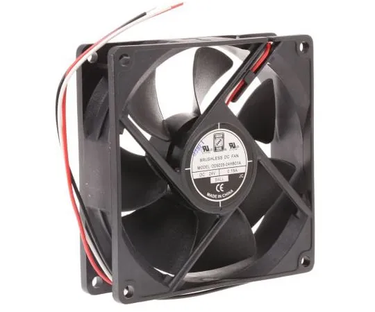 63-4894-16　RS PRO Axial Fan, 92.5 x 92.5 x 25mm, 53cfm, 3.6W, 24 V dc　619-7194