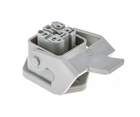 63-4806-69　Han A Series 4 + PE Way Female 10A Panel Kit, includes Female Insert, Hood　09200030320+09200042711