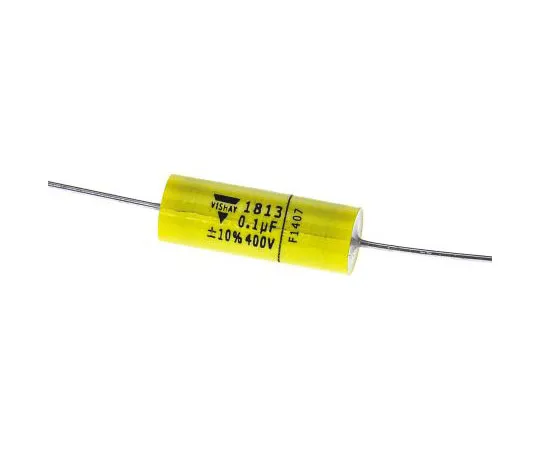 63-4718-38　Vishay 100nF Polyester Capacitor PET 200 V ac, 400 V dc ±10% MKT 1813 Series Through Hole　MKT1813-410-405