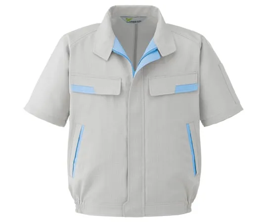 65-1278-32　Work Clothes, VERDEXCEL Male/Female Pair Short Sleeve Blouson Silver Gray SS VES71UESS　VES71-UE-SS