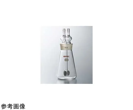 65-6839-86　Gas Washing Bottle (with Filter Plate, Triangle) Regular Sliding 350 mL　1957-01-1