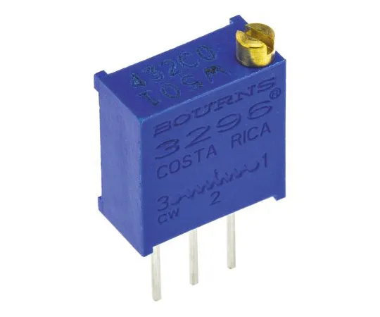 63-4850-52　500Ω Through Hole Trimmer Potentiometer 0.5W Top Adjust Bourns 3296 Series　3296W-1-501LF