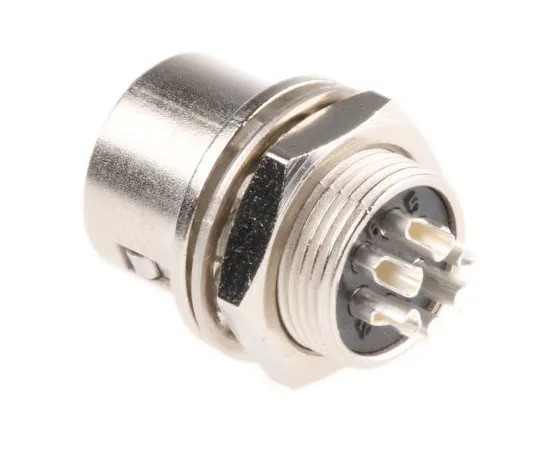63-4861-54　Hirose HR10 Series, 6 Pole Panel Mount, with Female Contacts　HR10A-7R-6S(73)