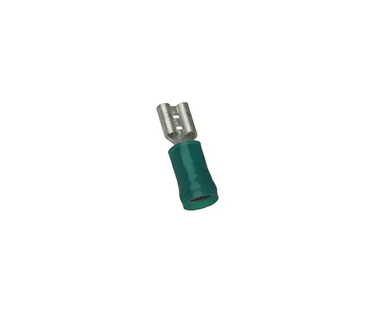63-5096-25　TE Connectivity PIDG FASTON .250 Series Green Insulated Crimp Receptacle, 6.35 x 0.81mm, 2mm² to 3mm², 14AWG to 12AWG,　42844-1