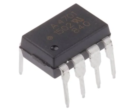 63-5131-05　Broadcom, HCPL-4701-000E AC/DC Input, Input Open Collector Output Optocoupler, Through Hole, 8-Pin DIP　HCPL-4701-000E