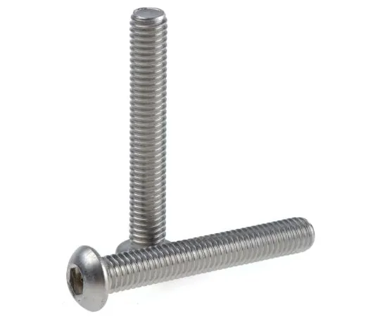 63-5111-98　RS PRO M6 x 40mm Hex Socket Button Screw Plain Stainless Steel　797-6109